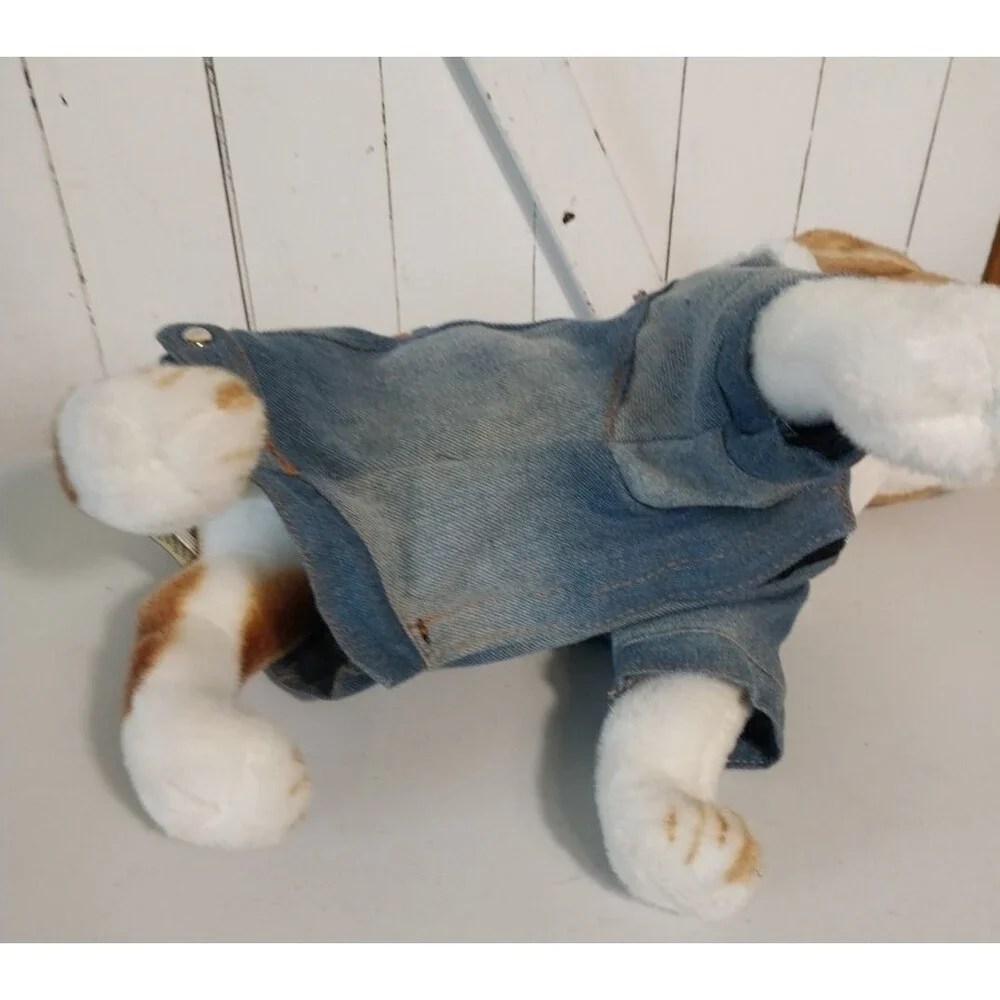 Favorite Child Washed Denim Retro Dog Pullover Jacket Size Small